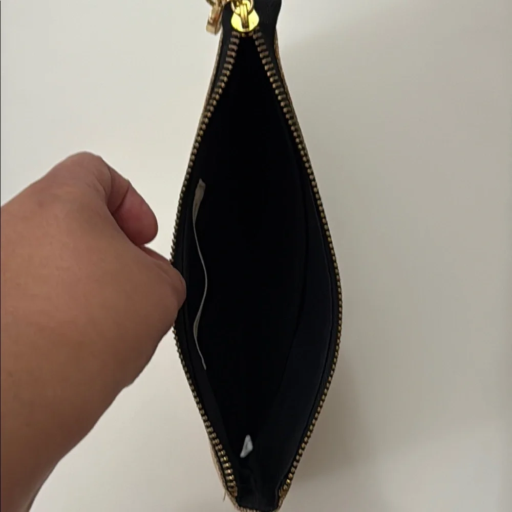 Apple & Bee for Neiman Marcus Pouch Brown Pouch with Gold Zipper